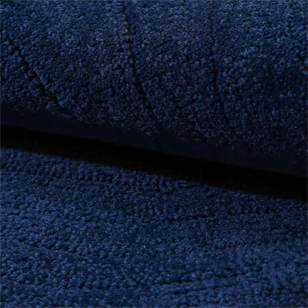 Glass blue high quality hand shaped carpet