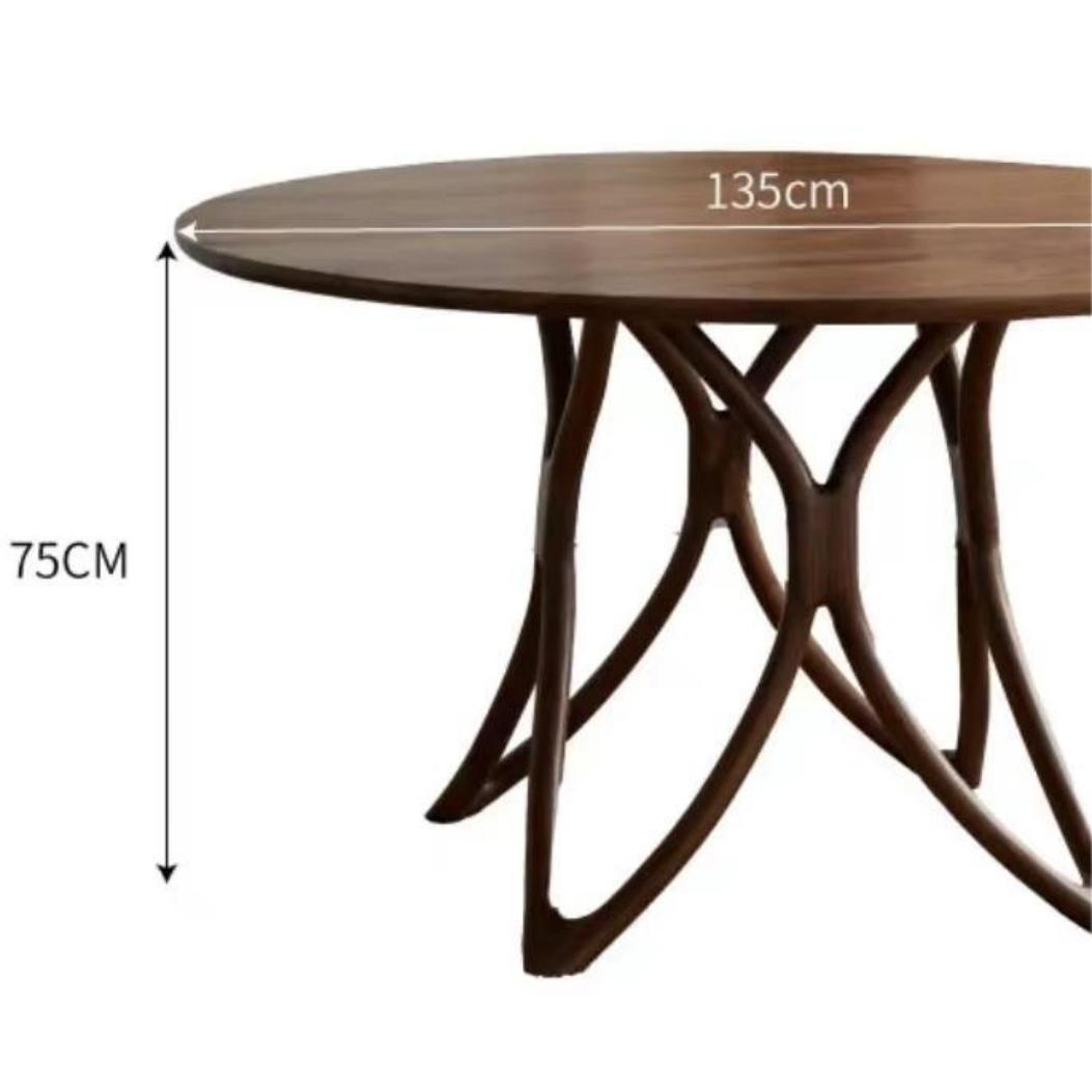 North American Black Walnut Solid wood round table (4~6 people)(Can be customized)