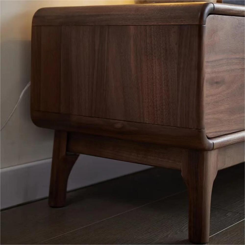 Tanned walnut solid wood TV cabinet(Can be customized)