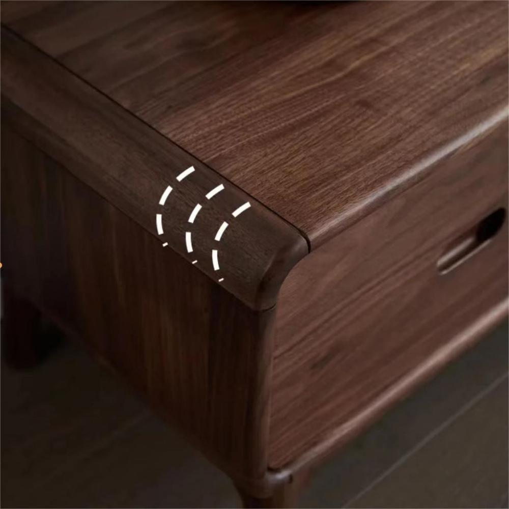 Tanned walnut solid wood TV cabinet(Can be customized)