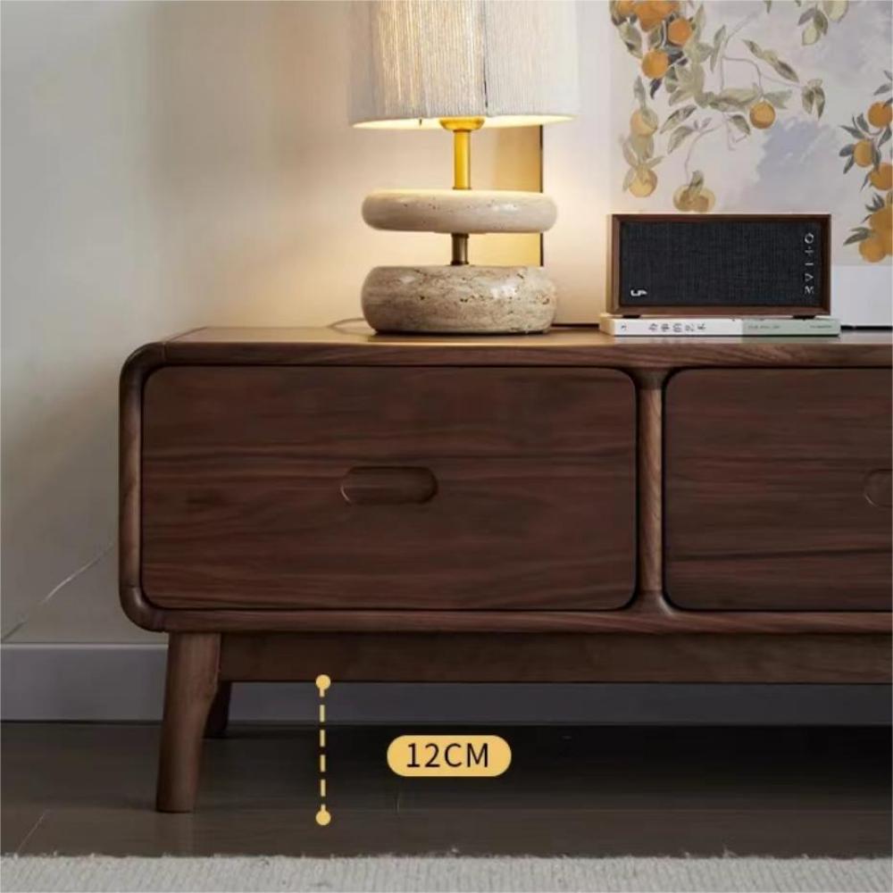 Tanned walnut solid wood TV cabinet(Can be customized)