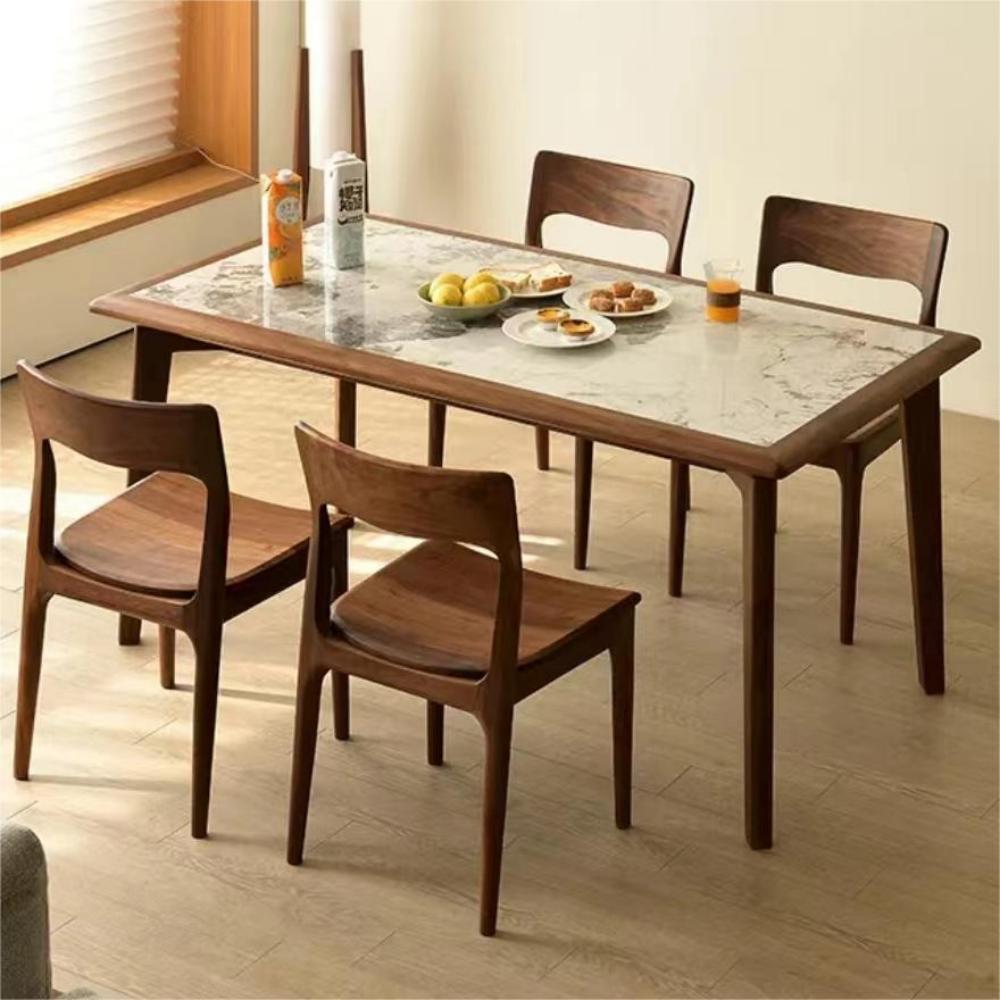 North American black walnut square rock table (seats 4-6 people)(Can be customized)