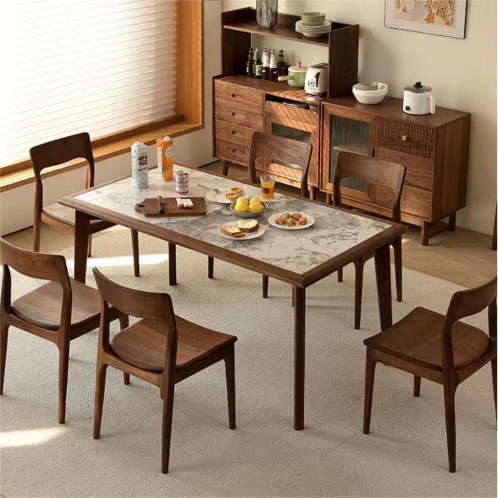 North American black walnut square rock table (seats 4-6 people)(Can be customized)