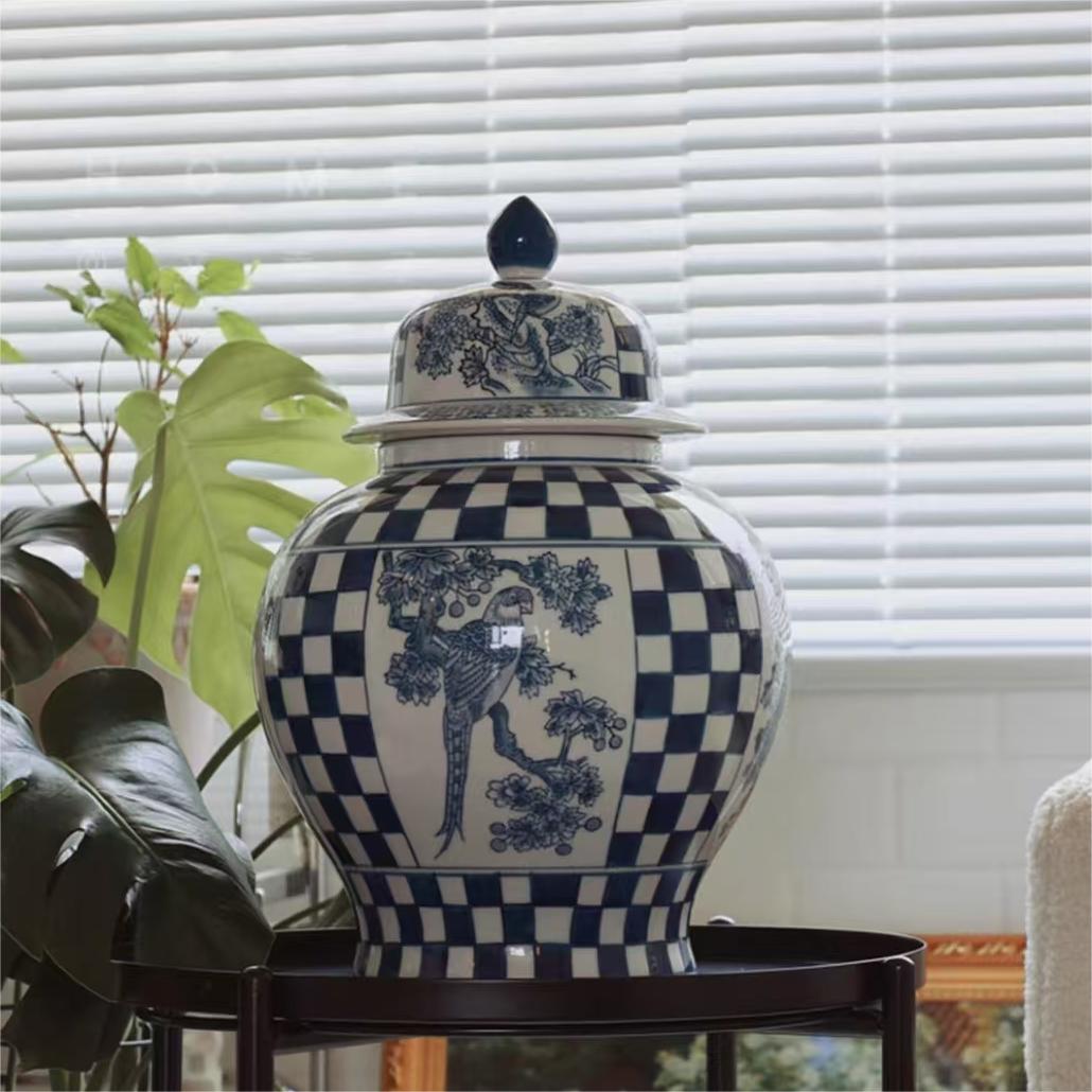 "Double Happiness" Blue and White Porcelain New Chinese Vase (available in bulk)