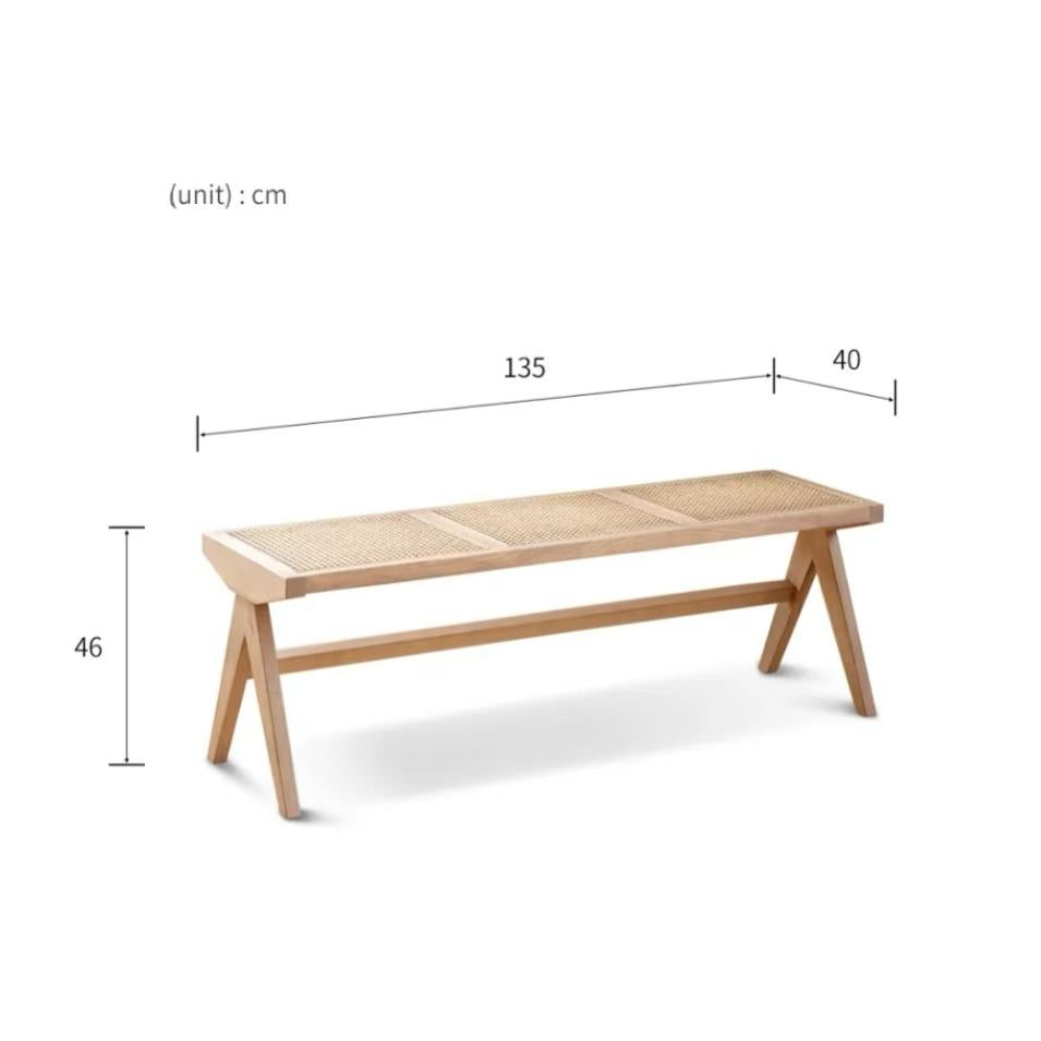 Floating solid wood rectangular table table and chair combination (customizable)