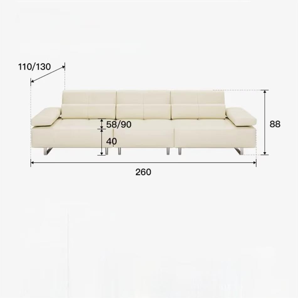 Italian minimalist living room combination adjustable corner function sofa