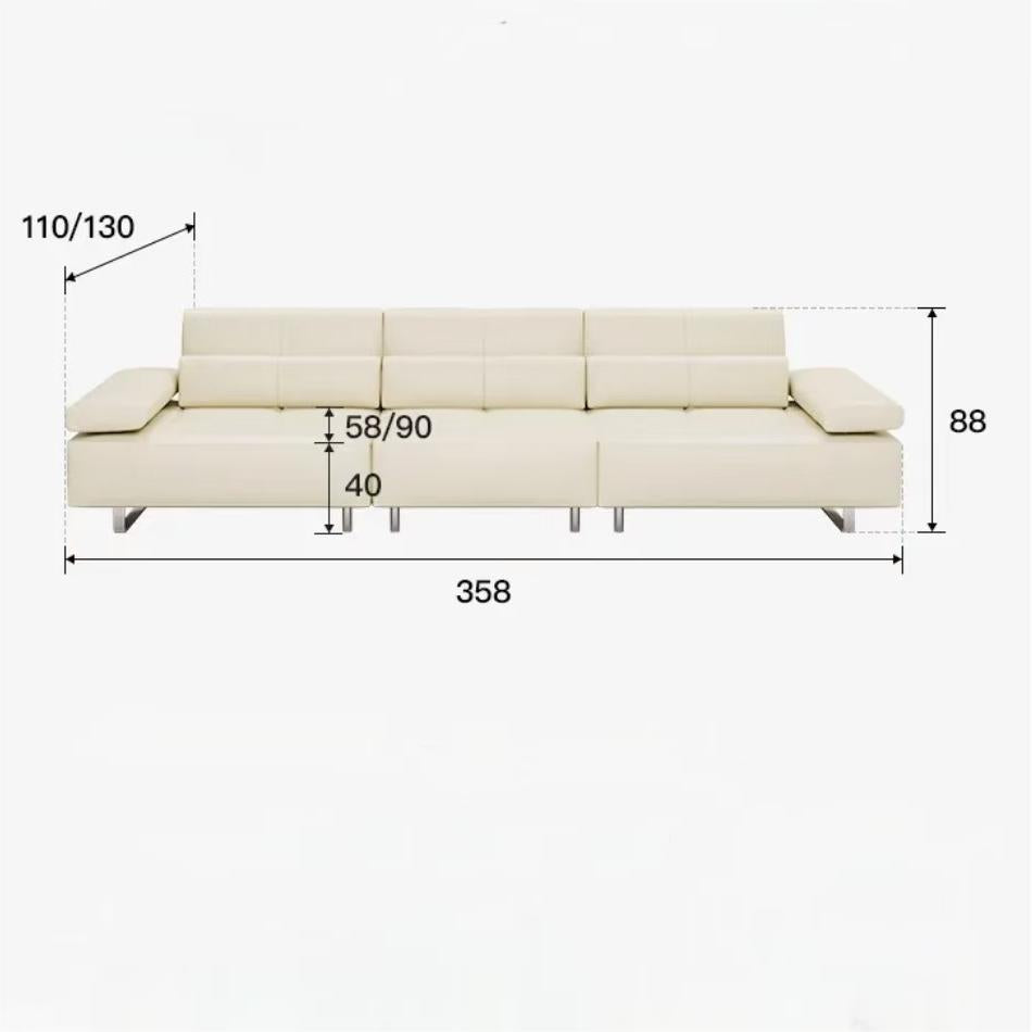 Italian minimalist living room combination adjustable corner function sofa