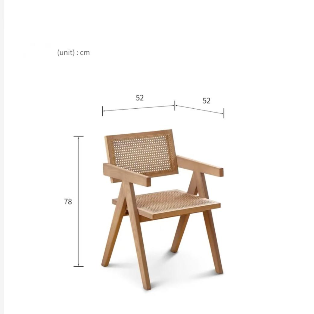 Floating solid wood rectangular table table and chair combination (customizable)