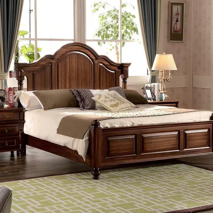 American Solid Walnut Double Bed (customizable)