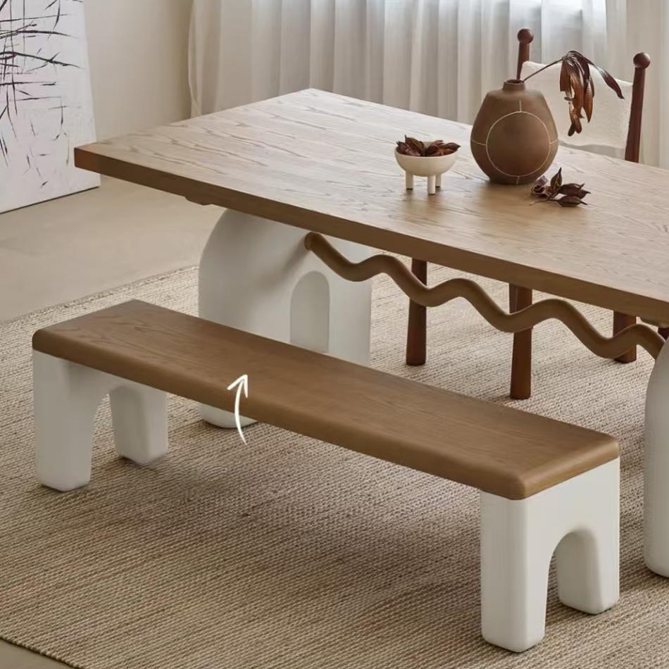 All-solid wood rectangular dining table (customizable)