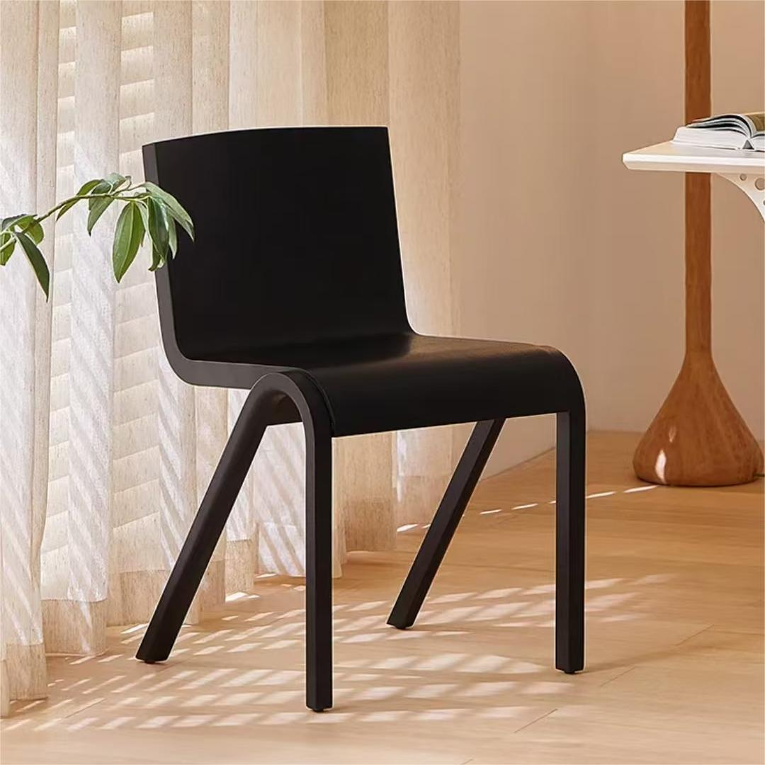 Nordic solid wood back modern simple table and chair