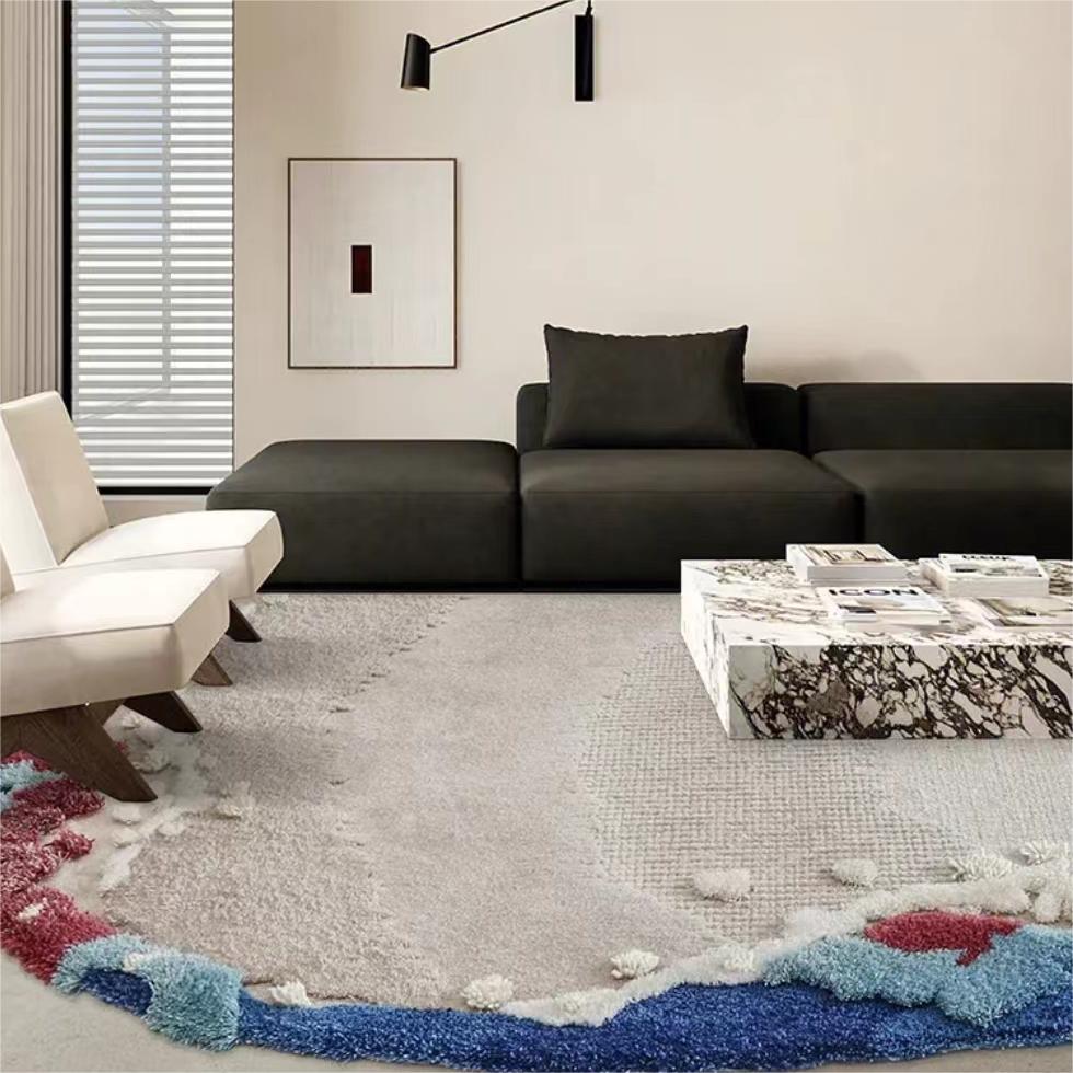 Oval cashmere carpet (suitable for bedroom, living room, balcony)