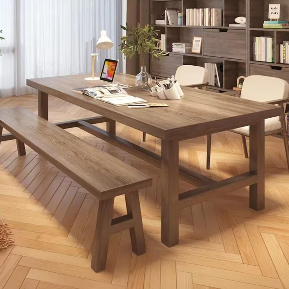 Simple solid wood study one large long desk desk (can be customized)