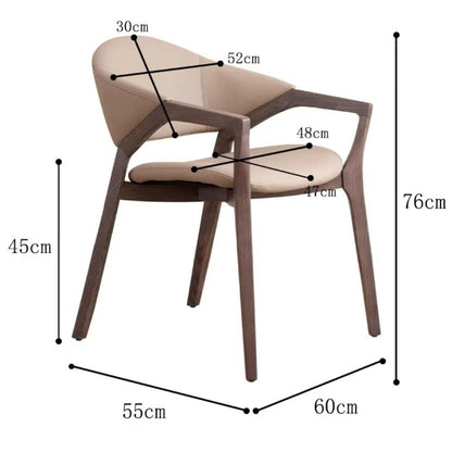 Italian dining chair Home back dining armchair