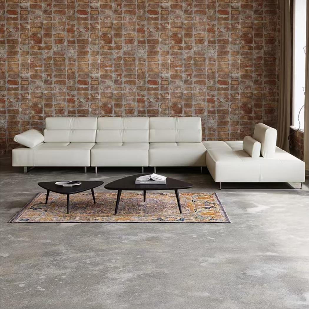 Italian minimalist living room combination adjustable corner function sofa