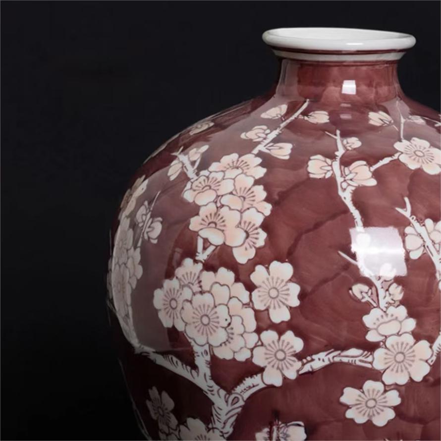 Hand-painted Underglaze New Chinese Vase Ornament (available in bulk)