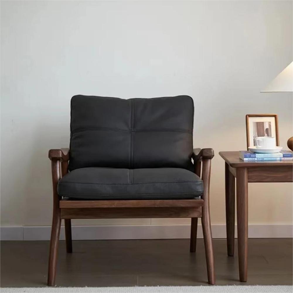 North American black walnut solid wood lounge chair（Can be customized）