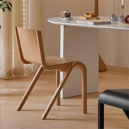 Nordic solid wood back modern simple table and chair