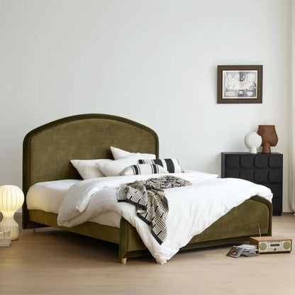 Simple fabric French style Double bed (customizable)