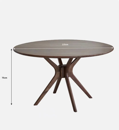 North American Black Walnut Solid wood round table (4~6 people)（Can be customized）