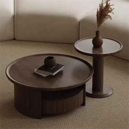 Wabi-sabi high-end round coffee table