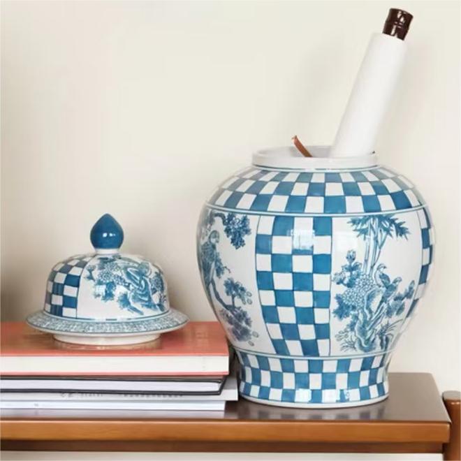 "Double Happiness" Blue and White Porcelain New Chinese Vase (available in bulk)