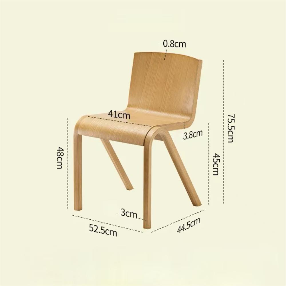 Nordic solid wood back modern simple table and chair