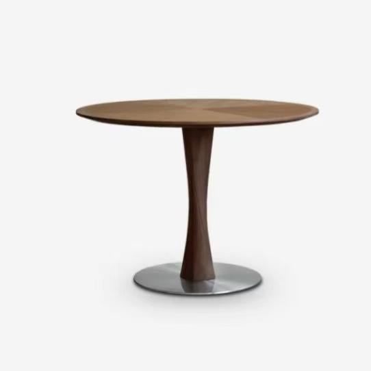 Walnut solid wood round dining table (customizable)